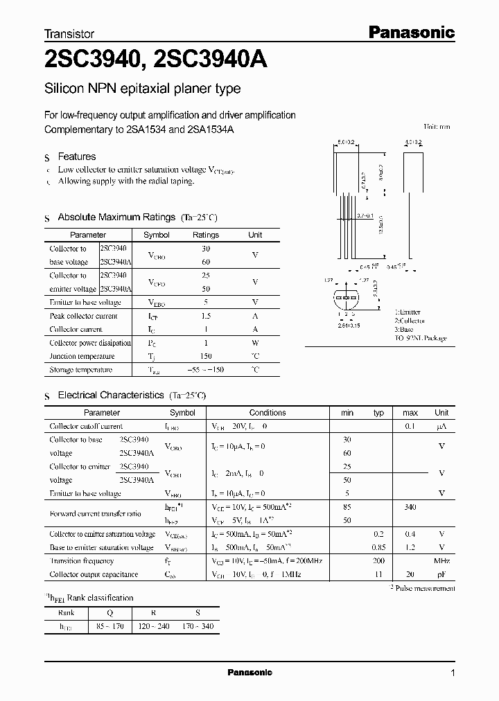 2SC3940_1059619.PDF Datasheet