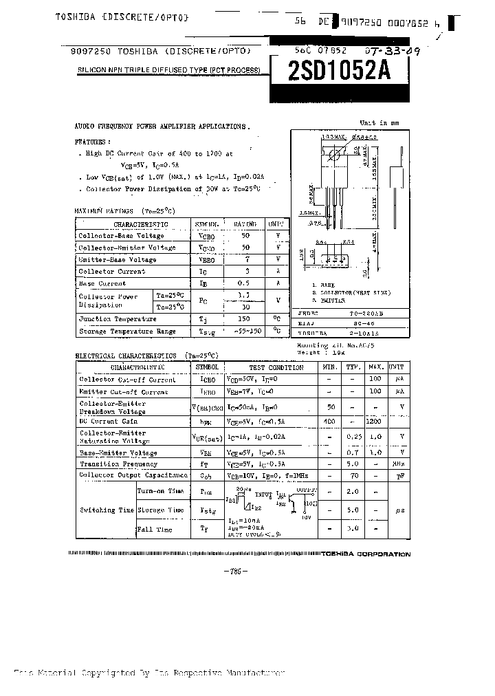 2SD1052A_1196642.PDF Datasheet