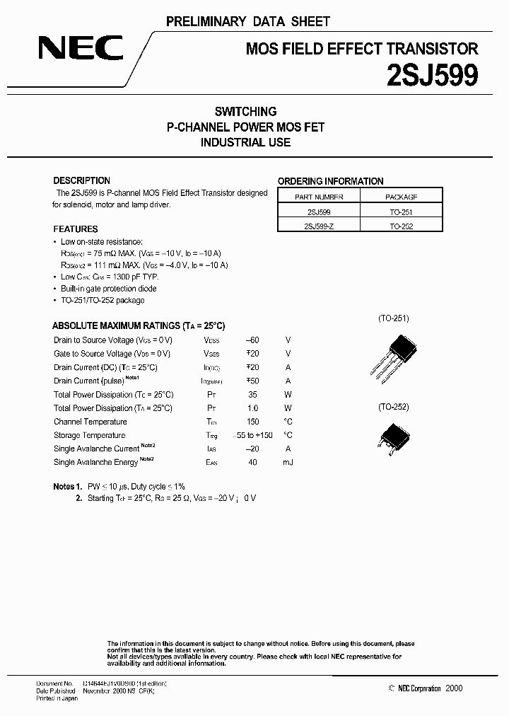 2SJ599-Z_1197683.PDF Datasheet