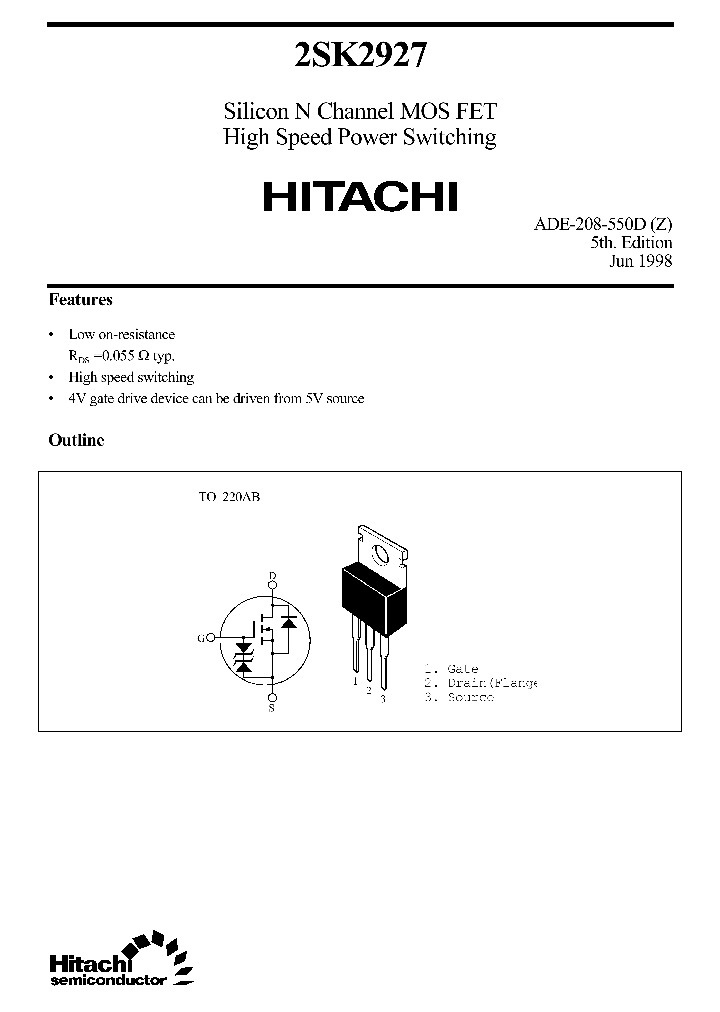 2SK2927_1061613.PDF Datasheet
