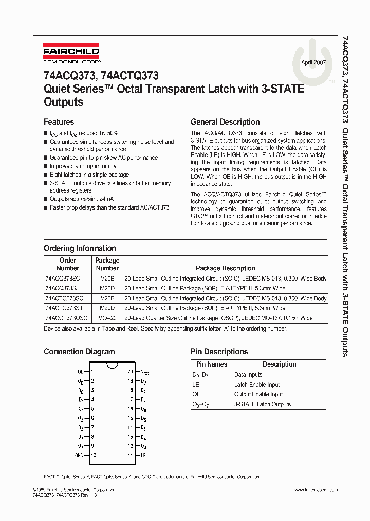 74ACTQ373SJ_895492.PDF Datasheet