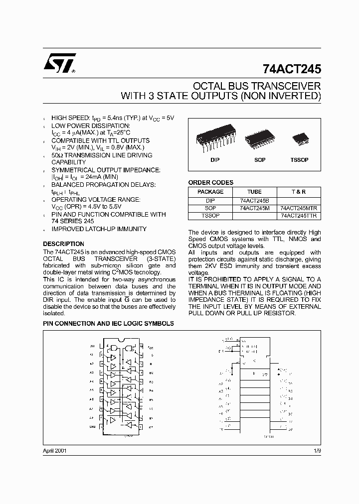 74ACT245T_1201630.PDF Datasheet