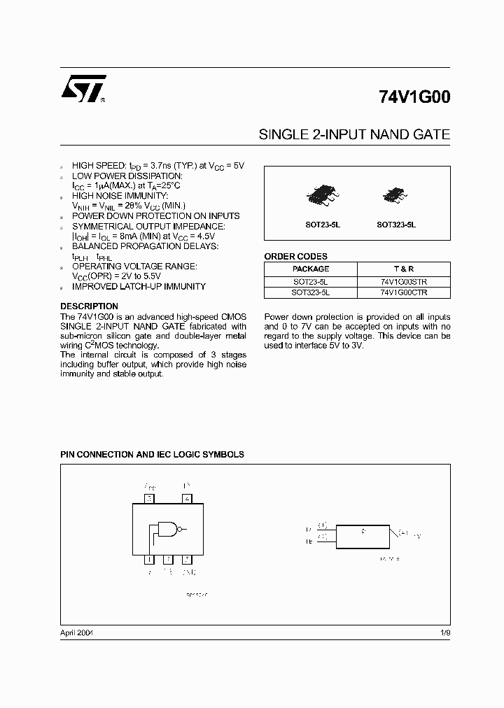 74V1G00STR_1055588.PDF Datasheet