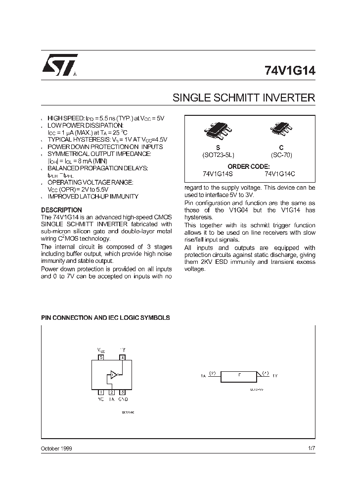 74V1G14S_1030980.PDF Datasheet