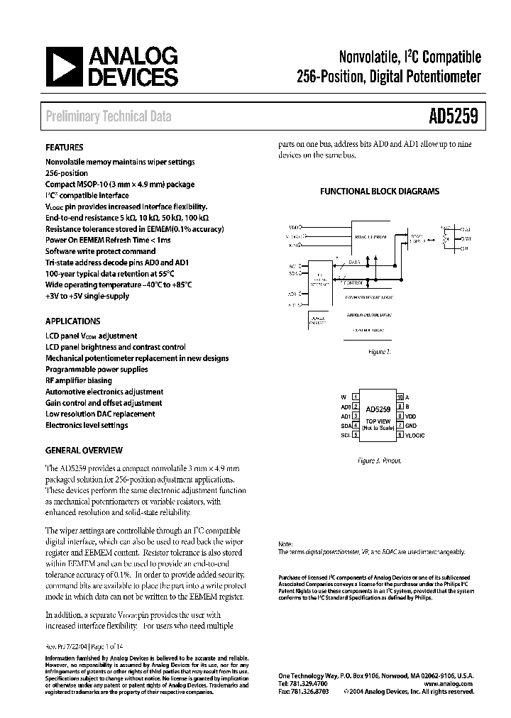 AD5259EVAL_1205936.PDF Datasheet