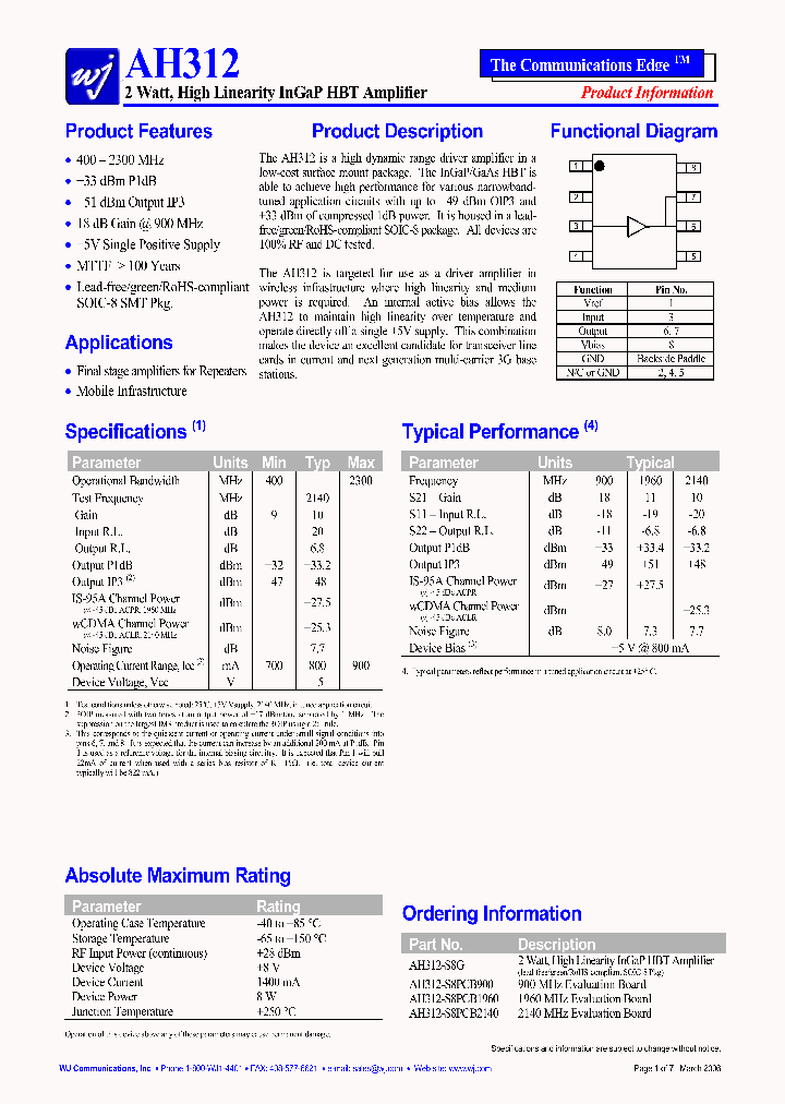 AH312-S8PCB900_1095992.PDF Datasheet