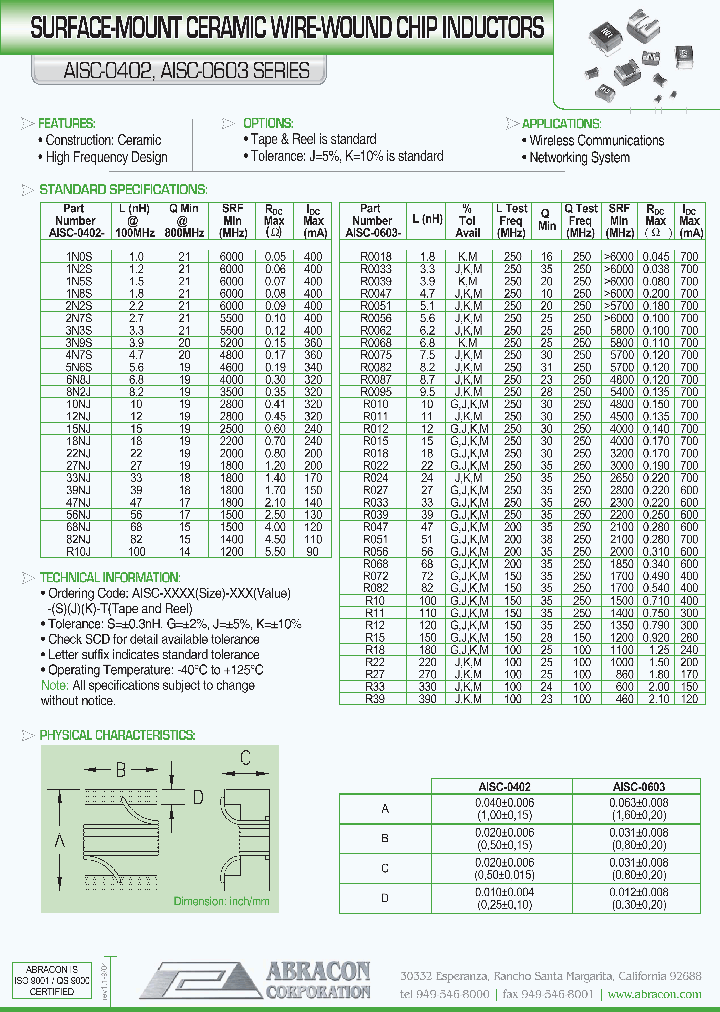 AISC-0603_1208454.PDF Datasheet