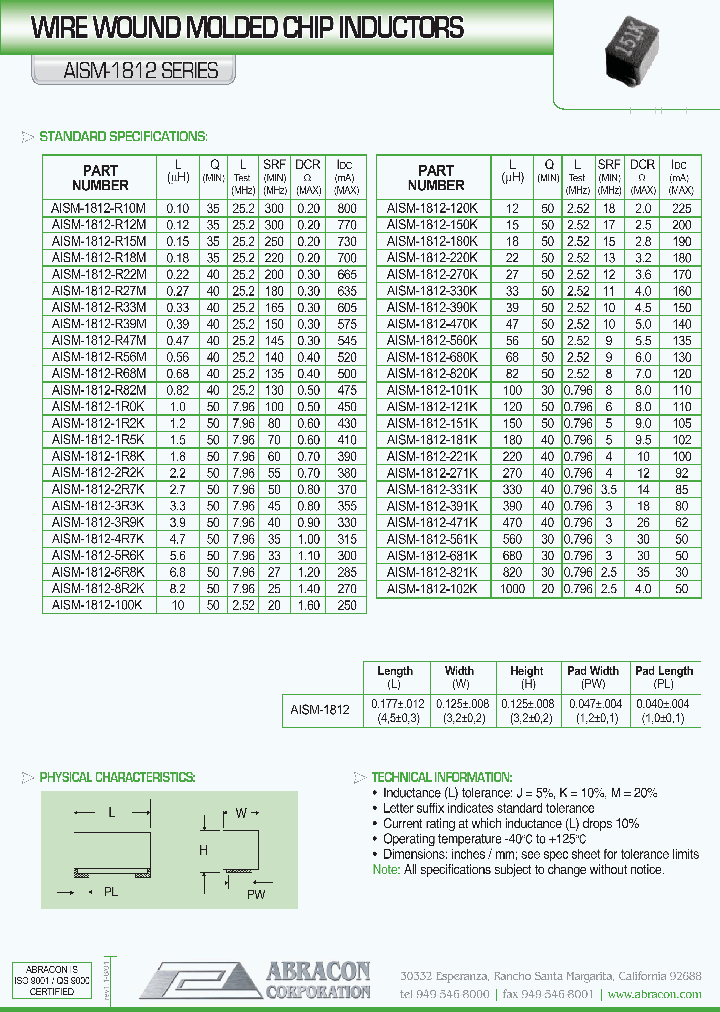 AISM-1812-R82M_1208462.PDF Datasheet