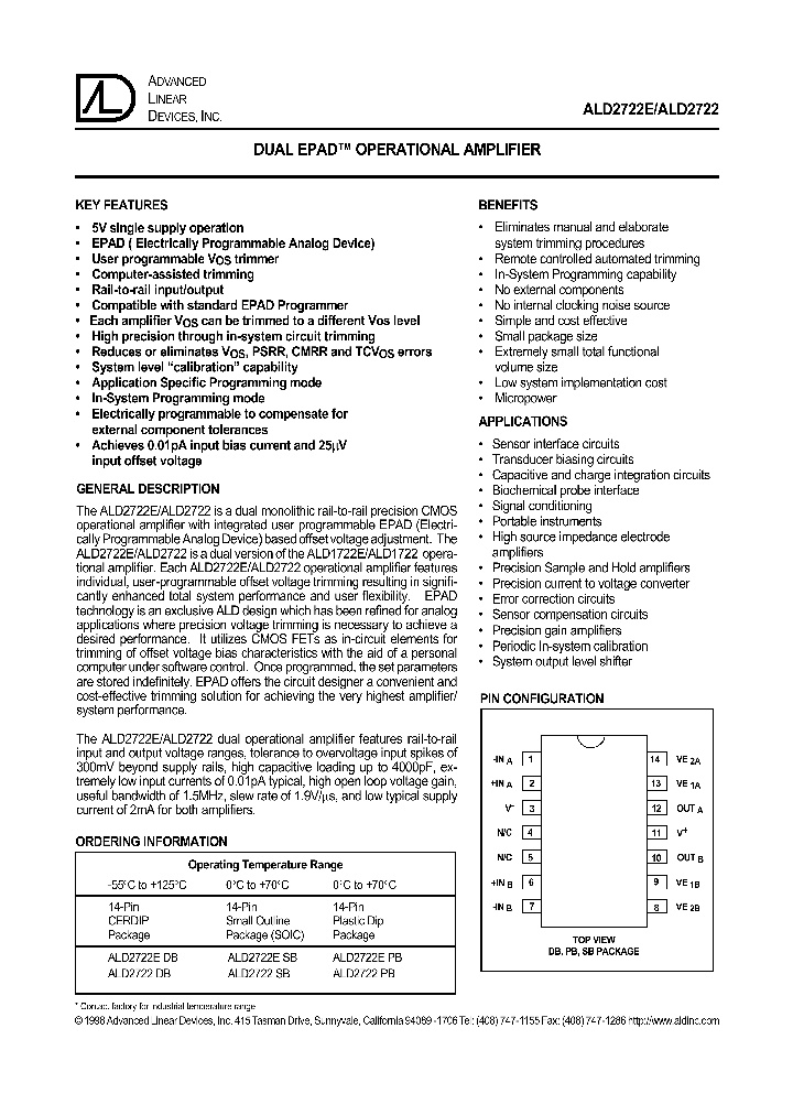 ALD2722SB_1208762.PDF Datasheet