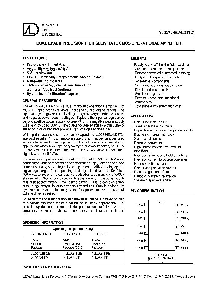 ALD2724SB_1208763.PDF Datasheet