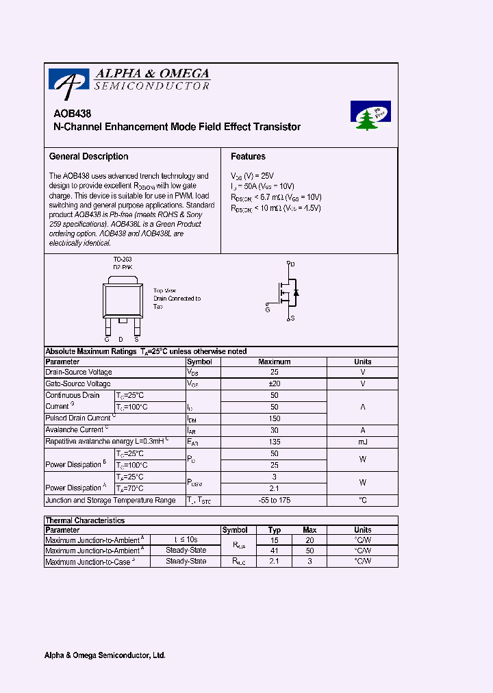 AOB438L_1210252.PDF Datasheet