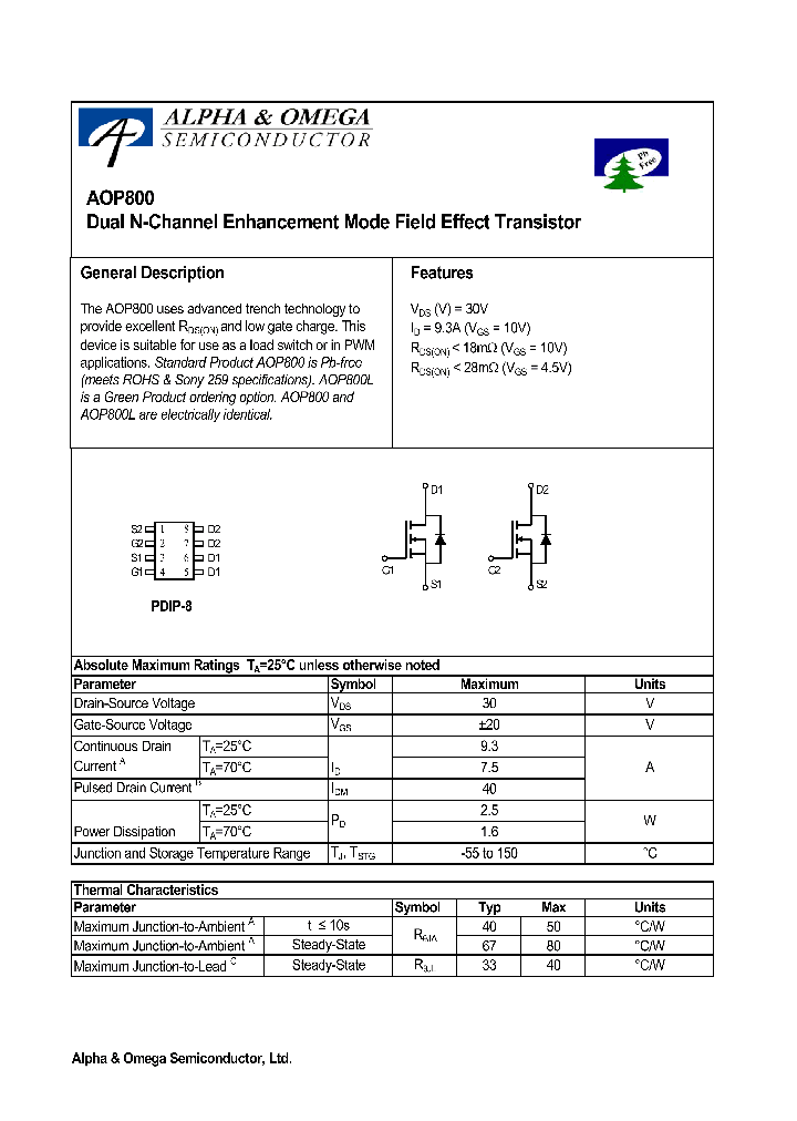 AOP800L_1210294.PDF Datasheet