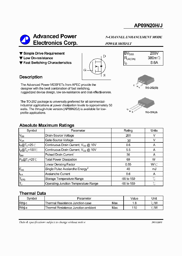 AP09N20H_1058615.PDF Datasheet