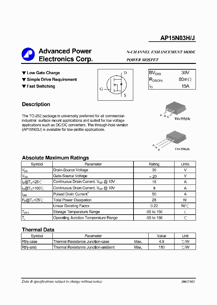 AP15N03H_1051618.PDF Datasheet