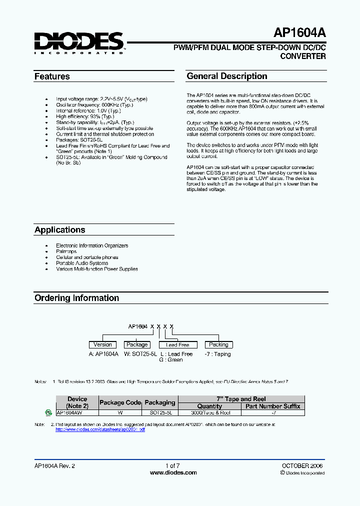 AP1604AWL-7_1210404.PDF Datasheet