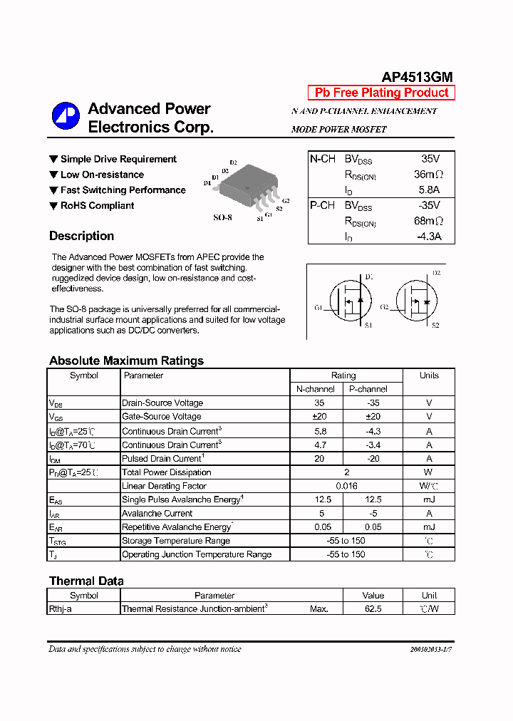 AP4513GM_1098565.PDF Datasheet