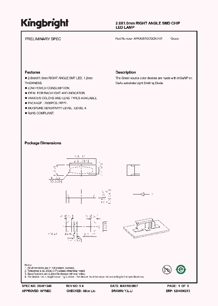 APKA2810CGCK-F01_1210960.PDF Datasheet