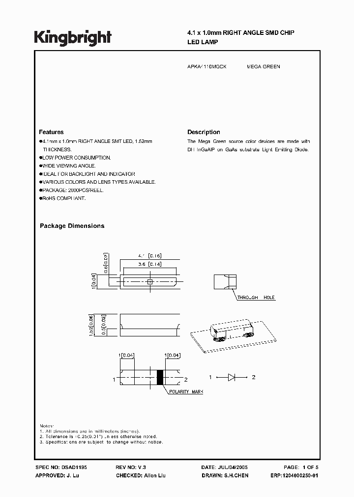 APKA4110MGCK_1210977.PDF Datasheet