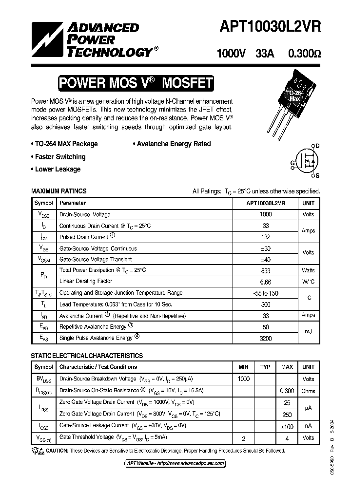 APT10030L2VR04_1211239.PDF Datasheet