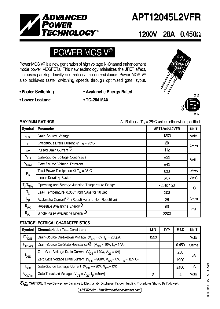 APT12045L2VFR_1211332.PDF Datasheet