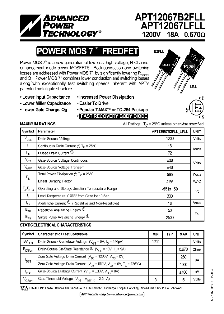 APT12067LFLL_1211344.PDF Datasheet