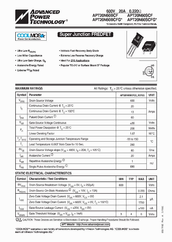 APT20N60SCF_1169435.PDF Datasheet