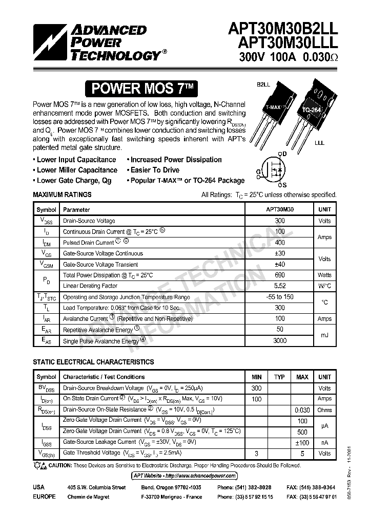 APT30M30LLL_1211583.PDF Datasheet