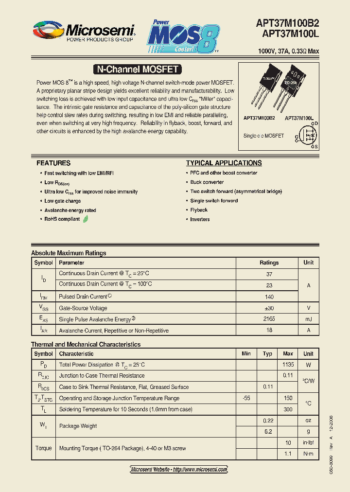 APT37M100L_1211639.PDF Datasheet