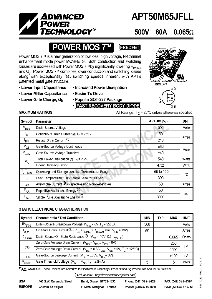 APT50M65JFLL_1211764.PDF Datasheet