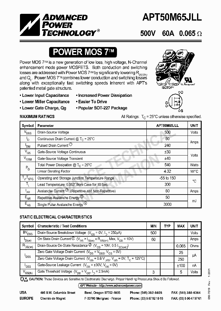 APT50M65JLL_1211766.PDF Datasheet