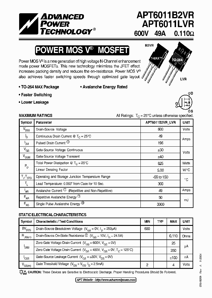 APT6011B2VR04_1066735.PDF Datasheet