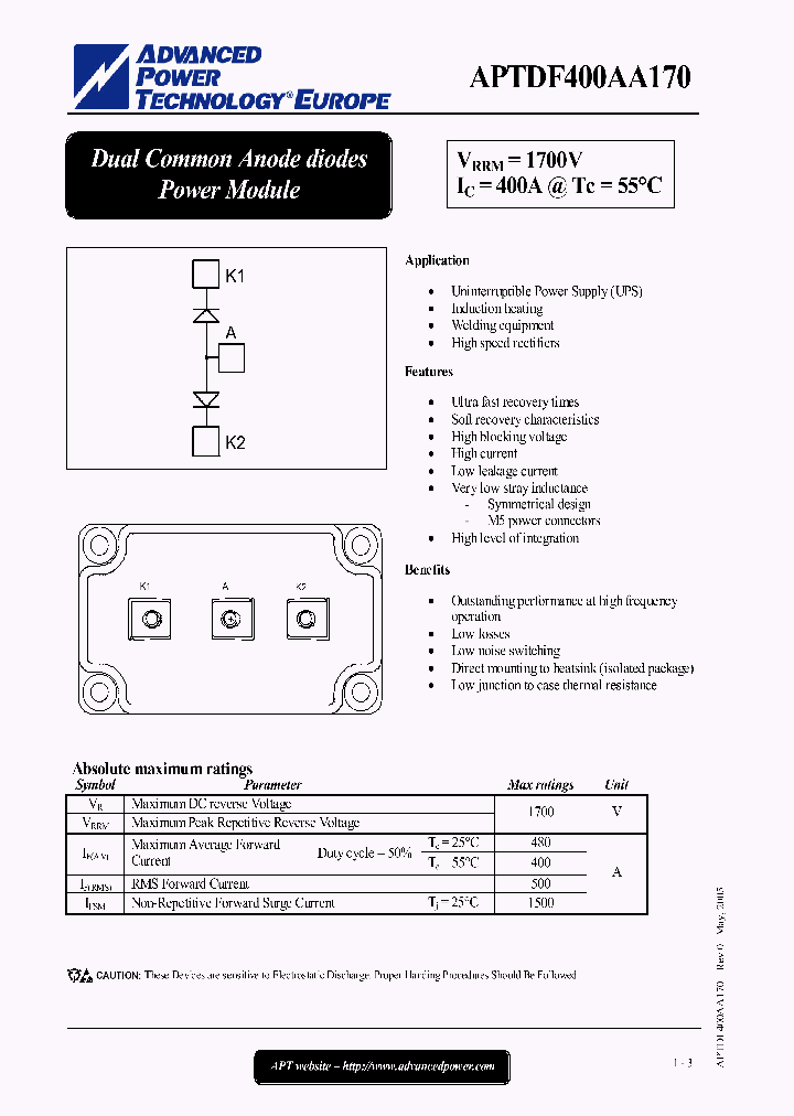 APTDF400AA170_1212110.PDF Datasheet