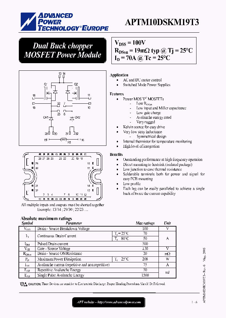 APTM10DSKM19T3_1212579.PDF Datasheet