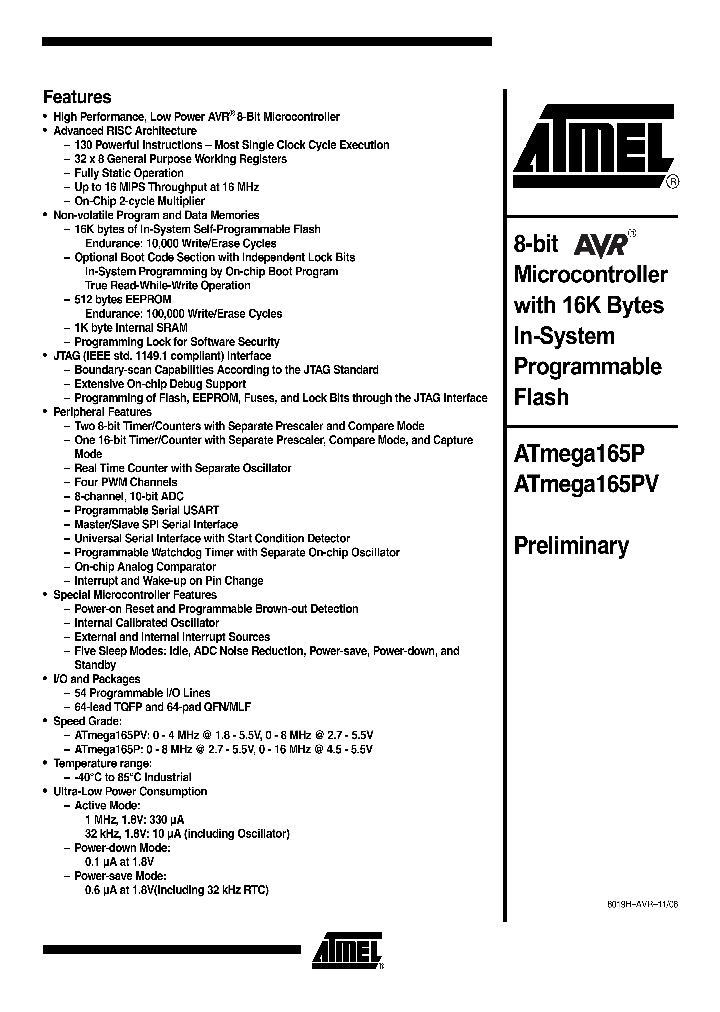 ATMEGA165P0611_1121448.PDF Datasheet