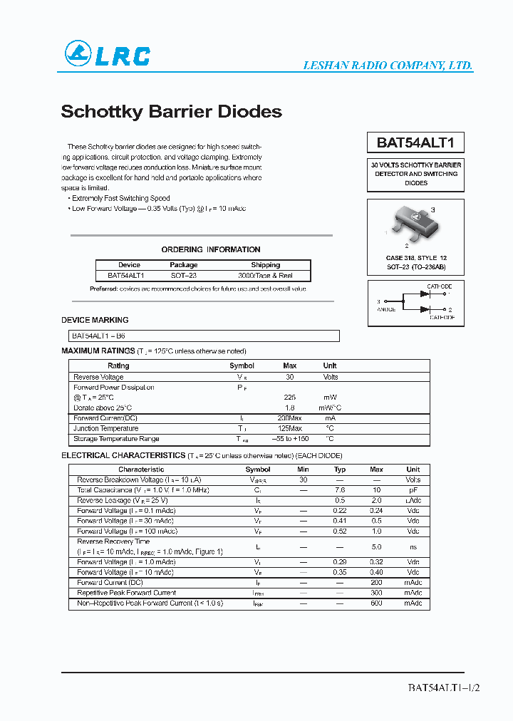 BAT54ALT1_1217368.PDF Datasheet