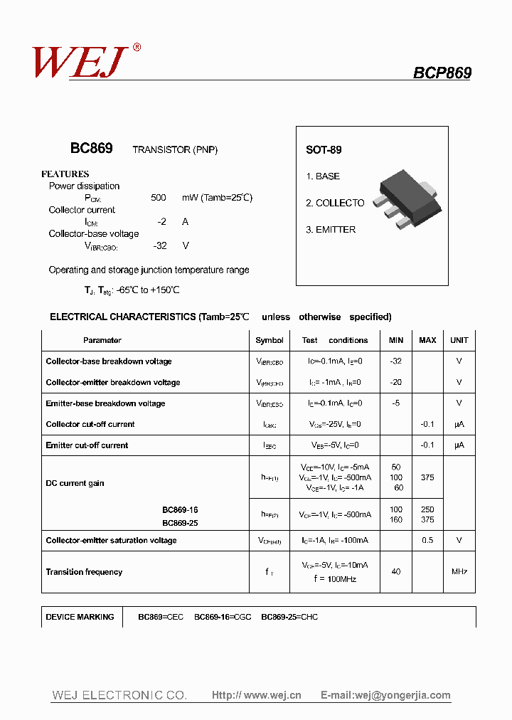 BCP869_1218289.PDF Datasheet