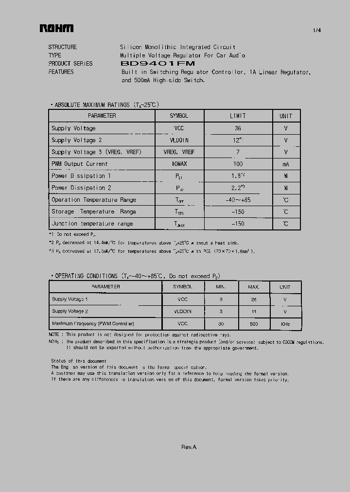 BD9401FM_1160420.PDF Datasheet