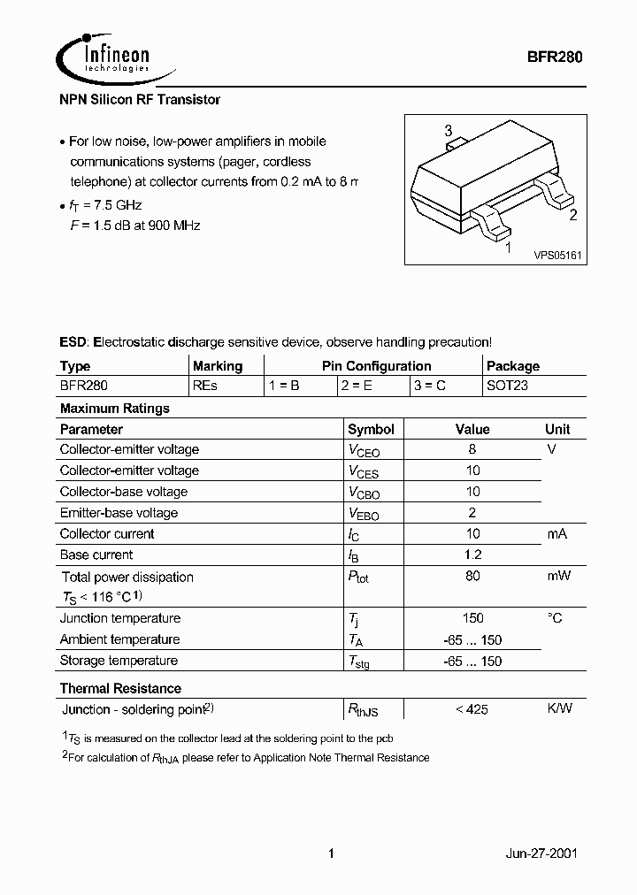 BFR280_1035529.PDF Datasheet