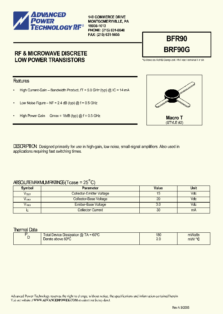 BFR90_1035634.PDF Datasheet