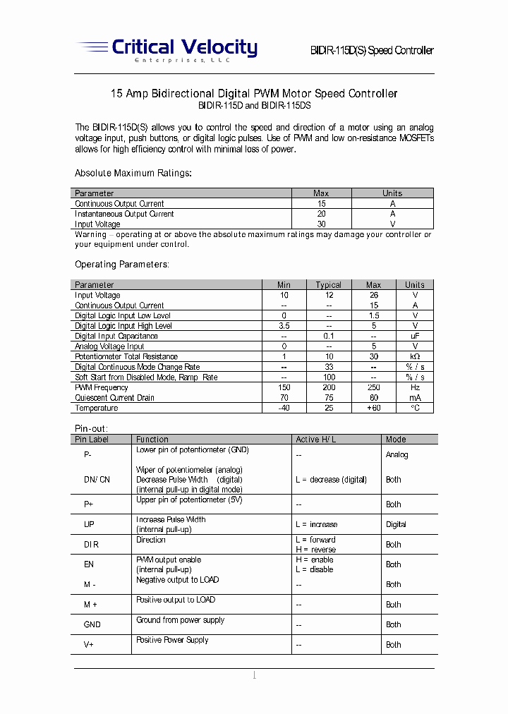 BIDIR-115D_1219559.PDF Datasheet