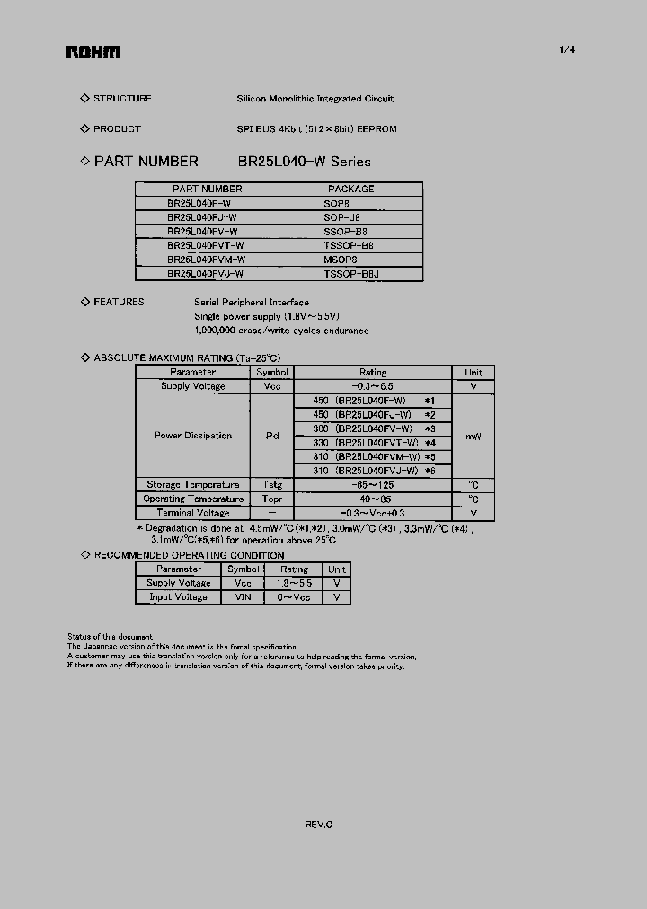 BR25L040FV-W_1148124.PDF Datasheet