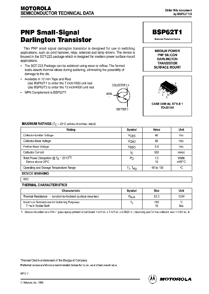 BSP62T1_1220766.PDF Datasheet