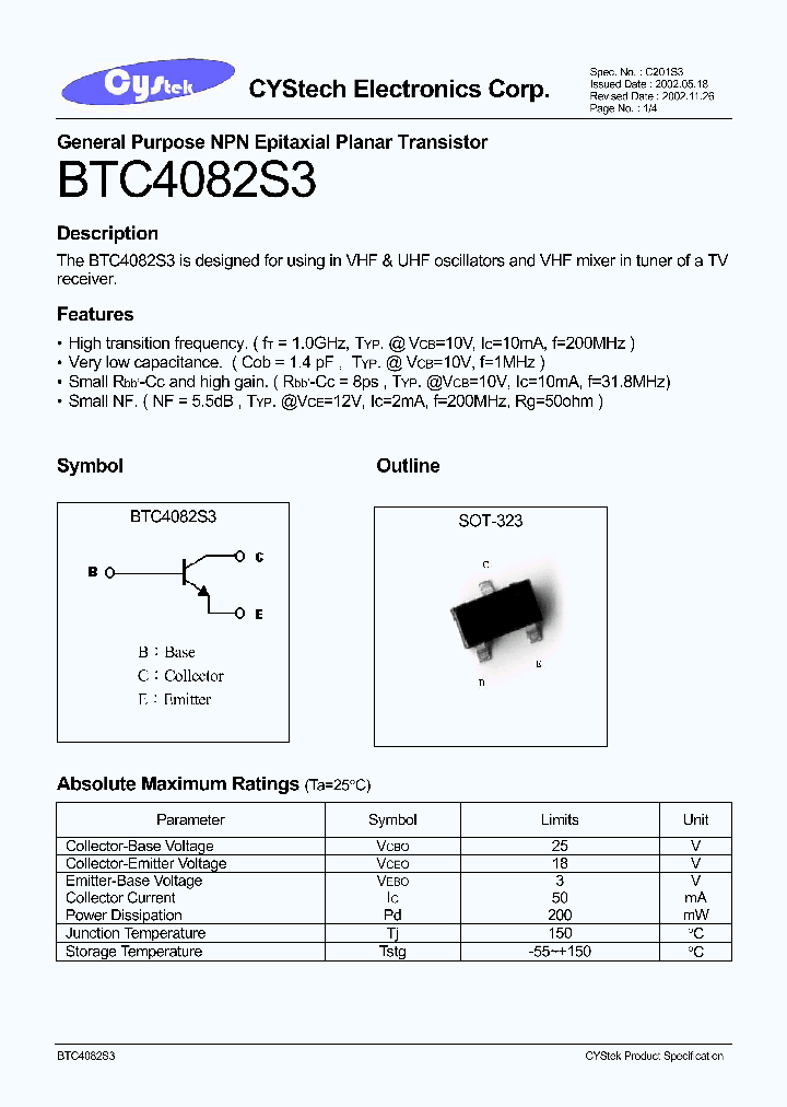 BTC4082S3_1221185.PDF Datasheet