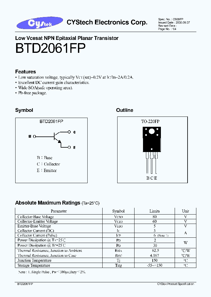 BTD2061FP_1221238.PDF Datasheet