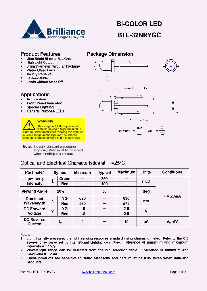 BTL-32NRYGC_1221277.PDF Datasheet