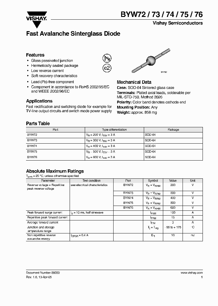 BYW72_1222796.PDF Datasheet