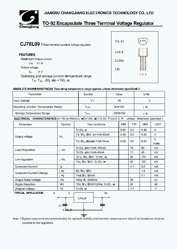 CJ78L09-TO-92_1226272.PDF Datasheet