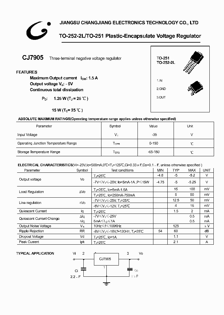 CJ7905-TO-252_1226287.PDF Datasheet