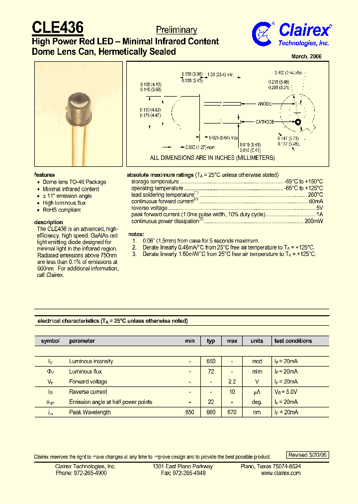 CLE436_1099965.PDF Datasheet