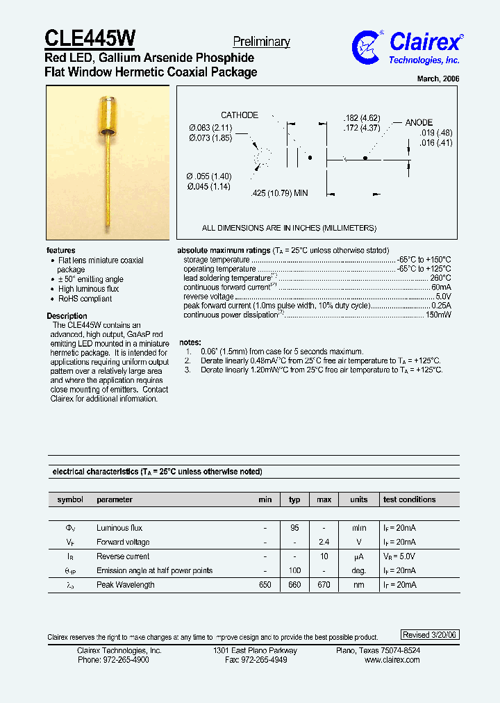 CLE445W_1226490.PDF Datasheet